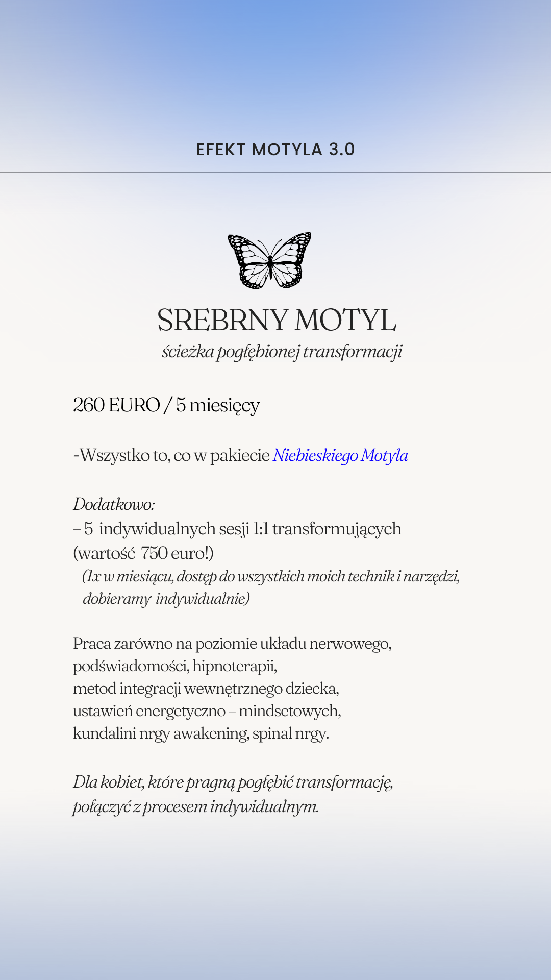 EFEKT MOTYLA- SREBRNY MOTYL - obrazek 18