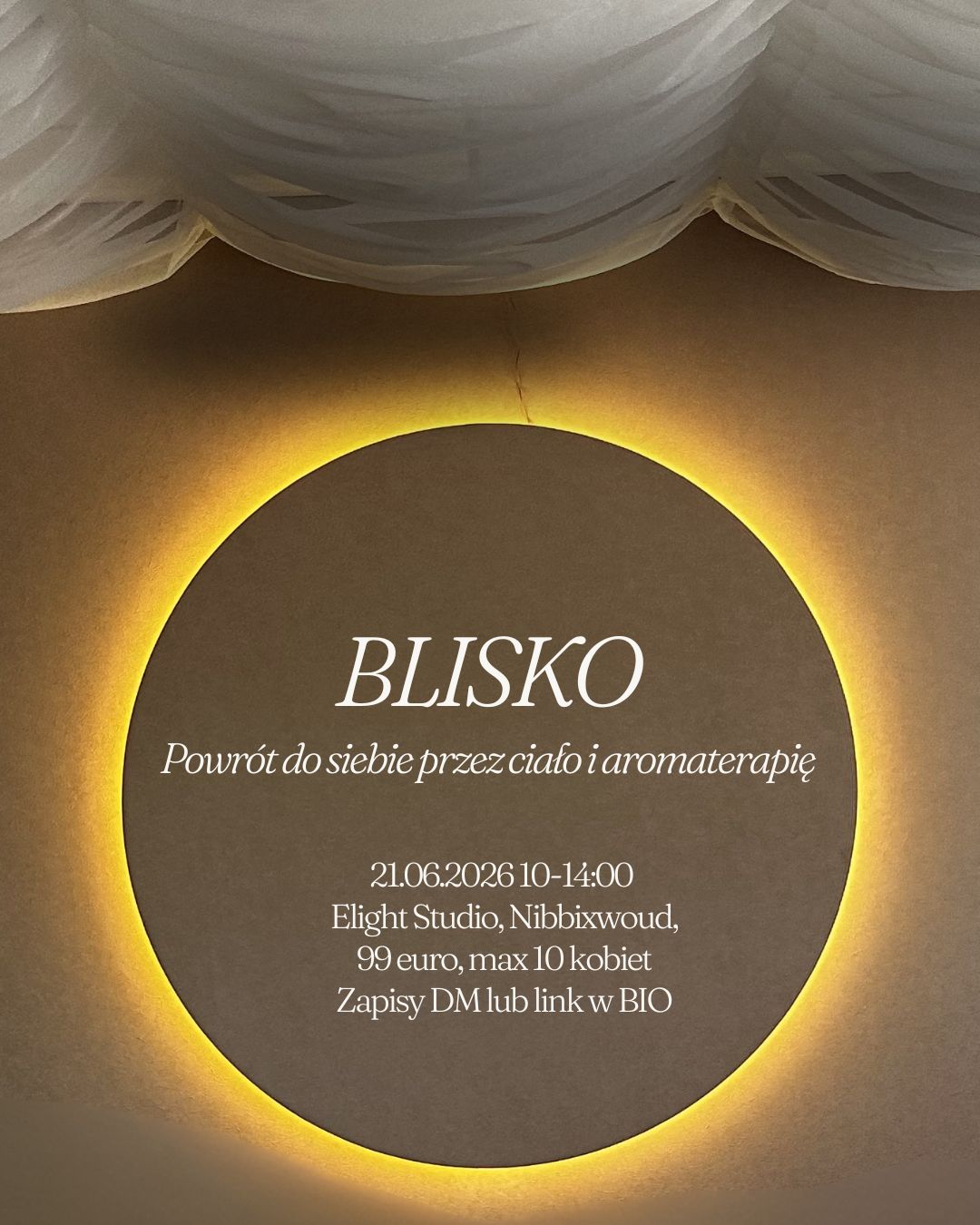 BLISKO: Powrót do siebie przez ciało i aromaterapię. Warsztat dla kobiet. 21.06.2026